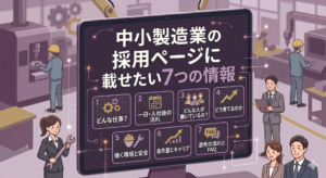 中小製造業の採用ページに何を載せる？応募前に見られる7つの情報