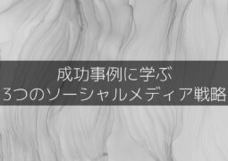 成功事例に学ぶ3つのソーシャルメディア戦略