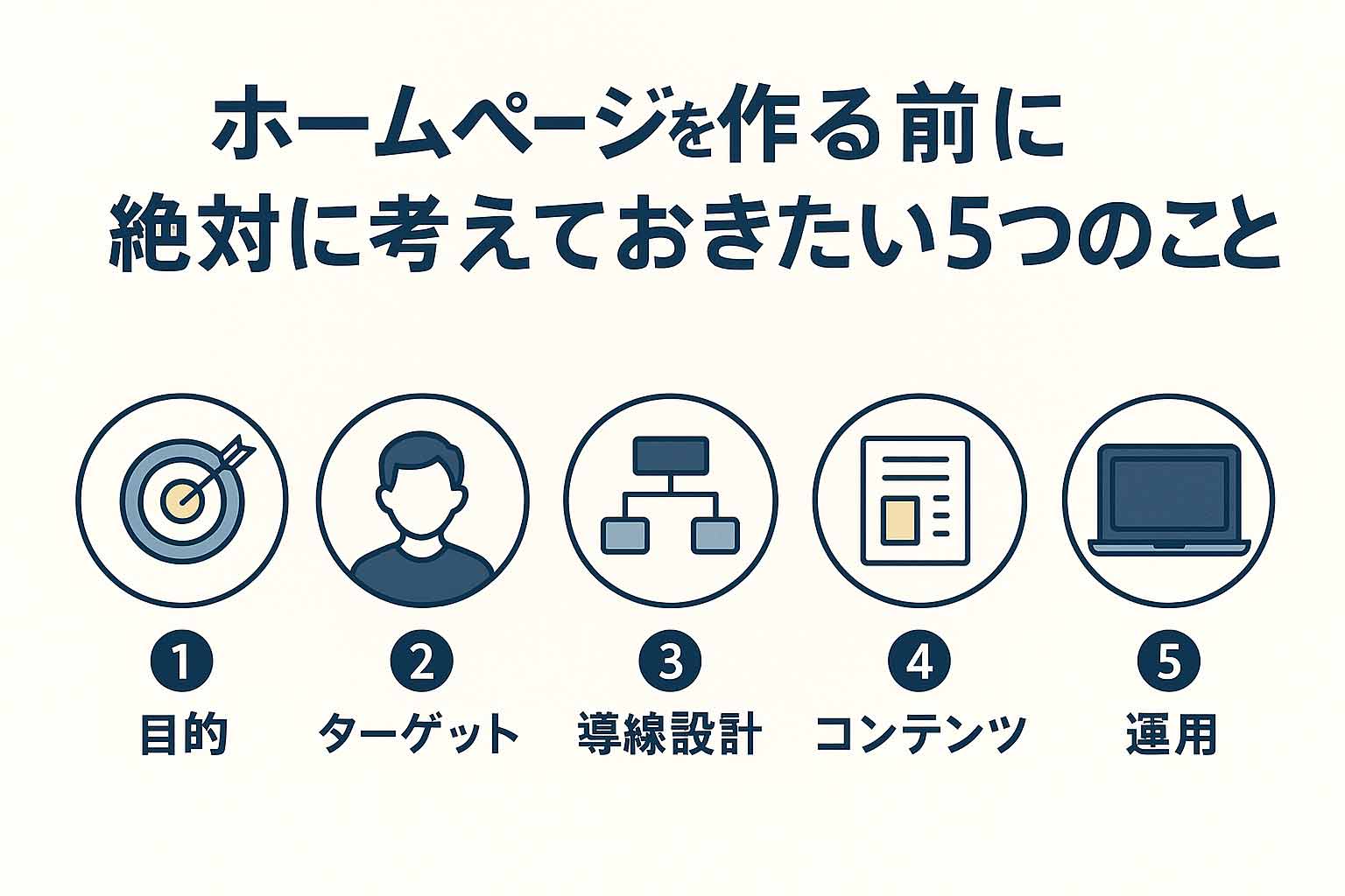 ホームページを作る前に絶対に考えておきたい5つのこと