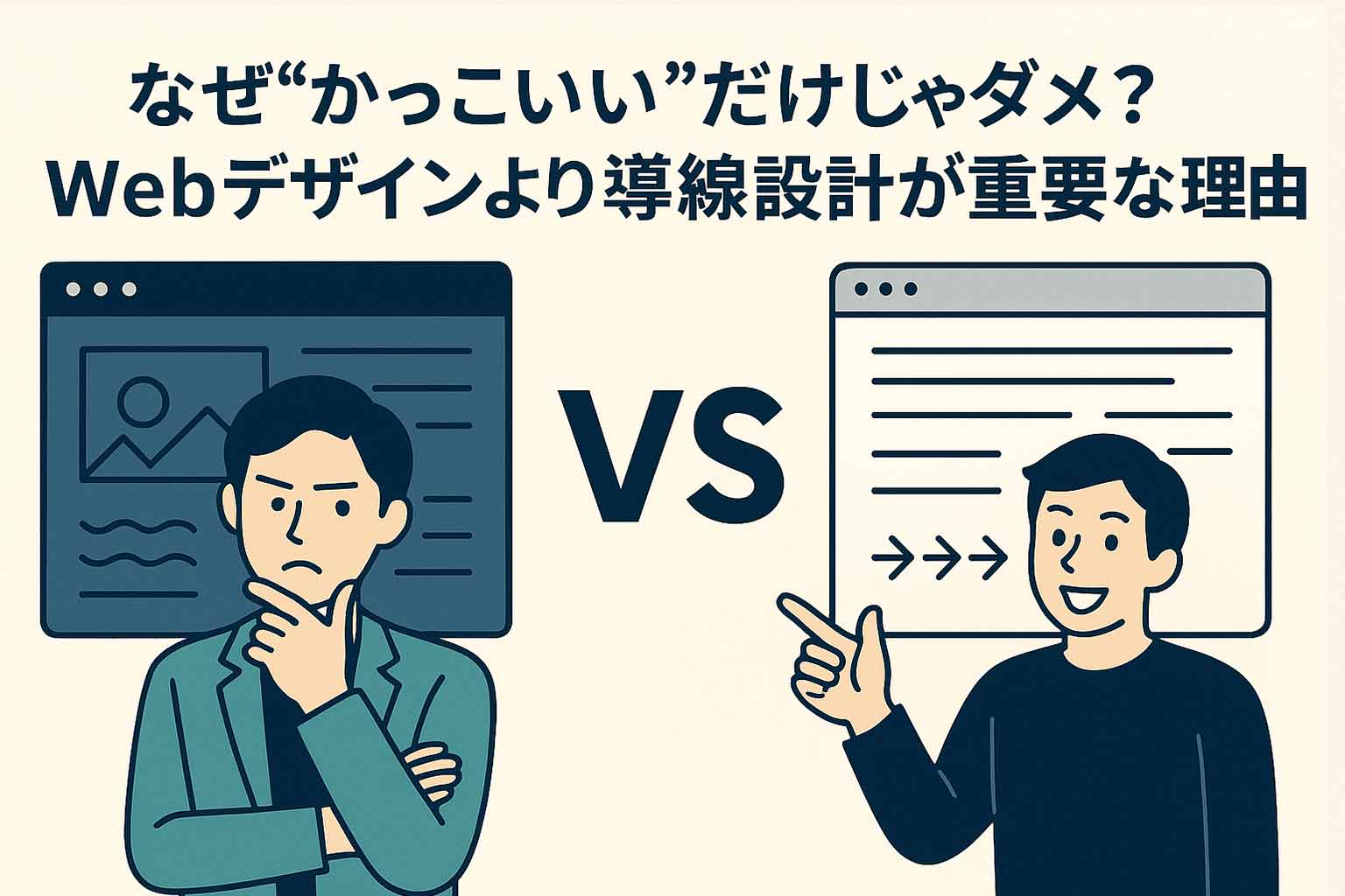 なぜ”かっこいい”だけじゃダメ?Webデザインより導線設計が重要な理由