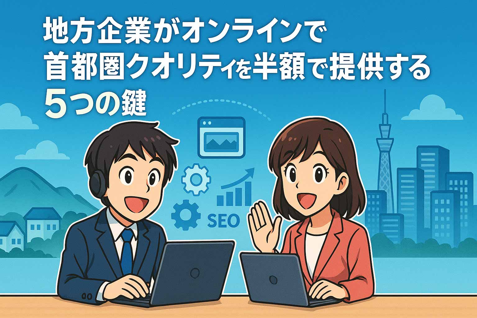 地方企業がオンラインで首都圏クオリティを半額で提供する5つの鍵