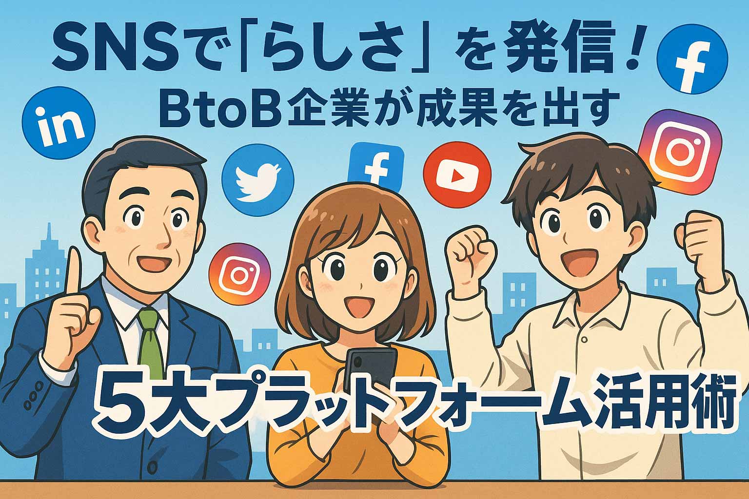 SNSで”らしさ”を発信!BtoB企業が成果を出す5大プラットフォーム活用術