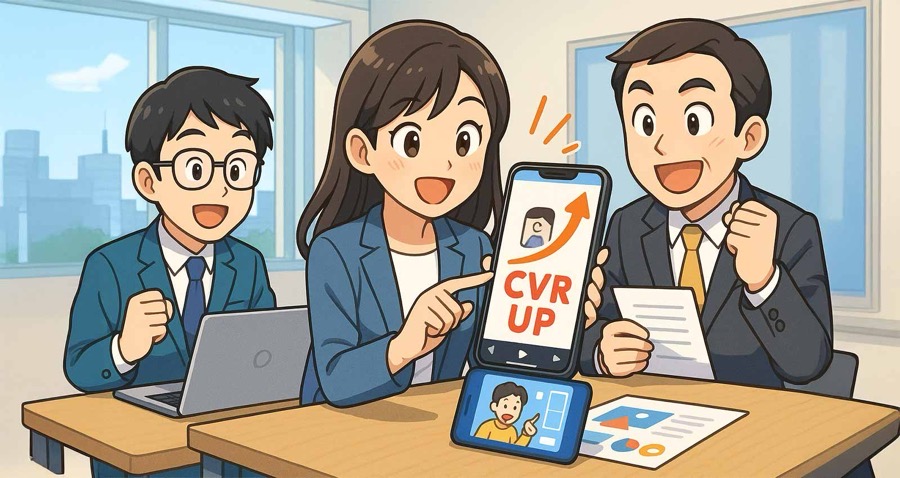 北海道札幌・旭川市で各種DTPデザイン・ホームページ制作 株式会社ドリームクリエイト｜ショート動画（リール／ショート）：CVRを倍増させる構成術のイメージ