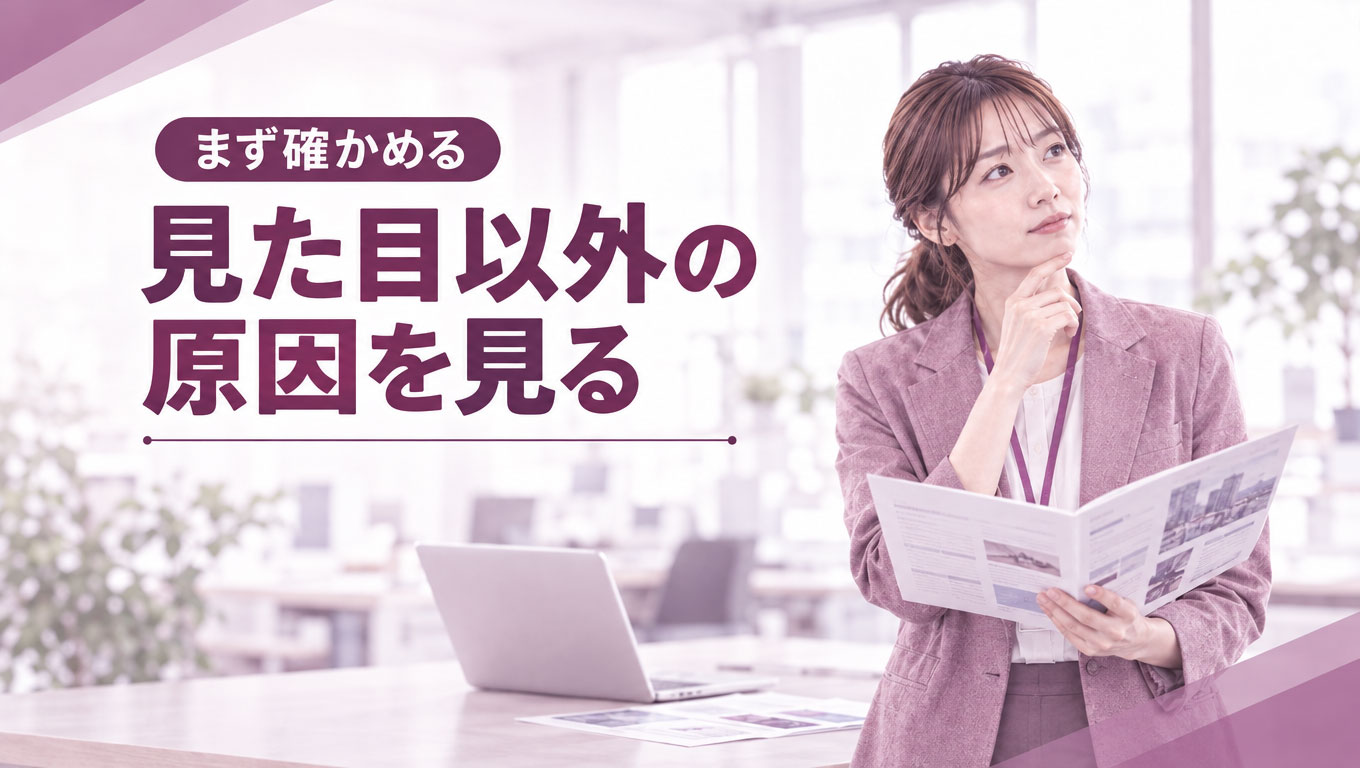 営業資料の伝わらない原因を確認するシーン