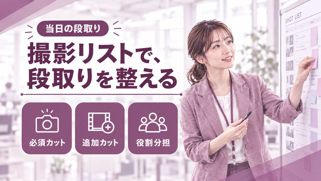 07_撮影リストで段取り.jpg 撮影リストで当日の段取りを整える