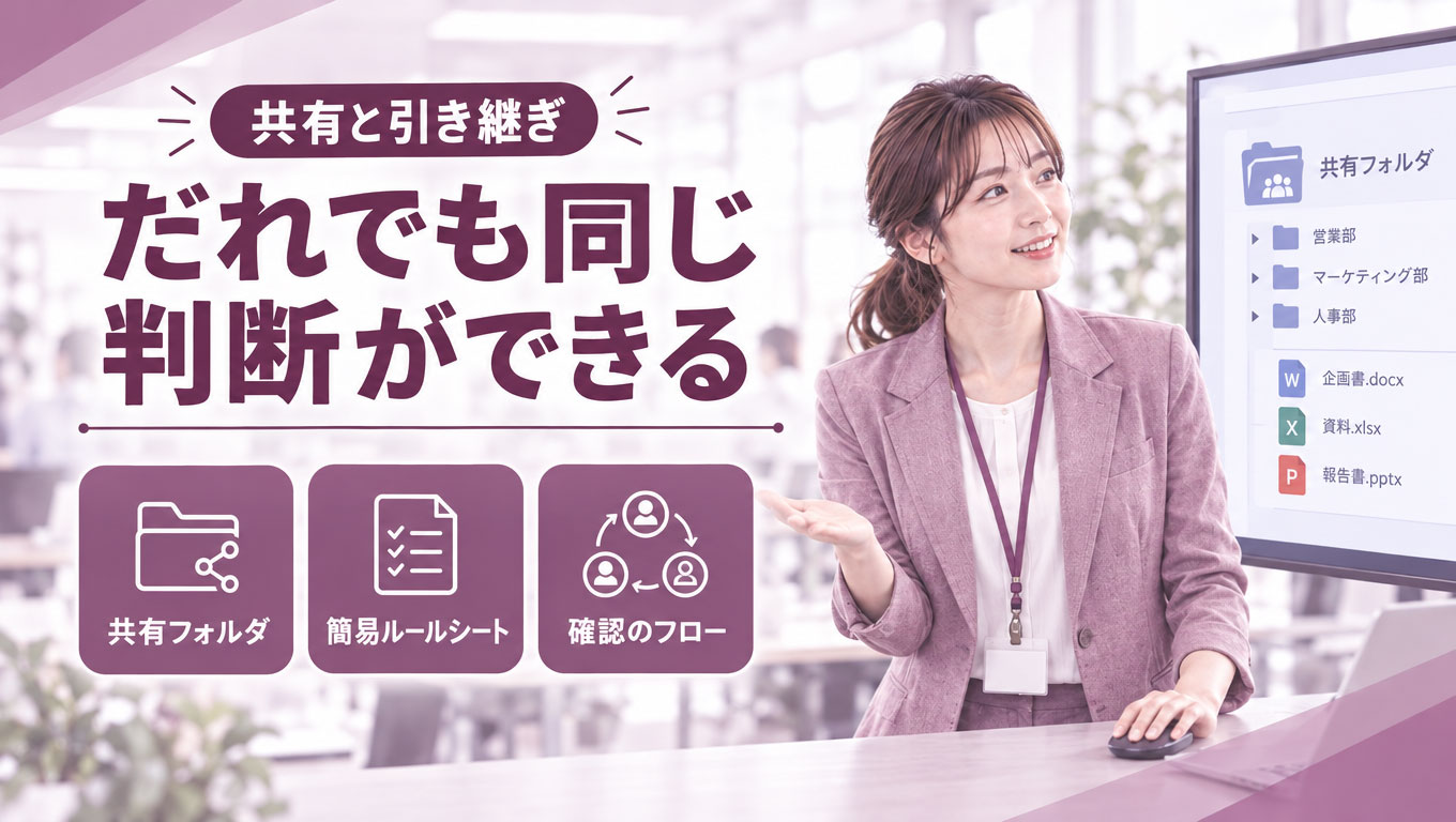 12_共有と引き継ぎ.jpg 社内と制作会社で共有できる最低限のルールと素材管理の仕組み
