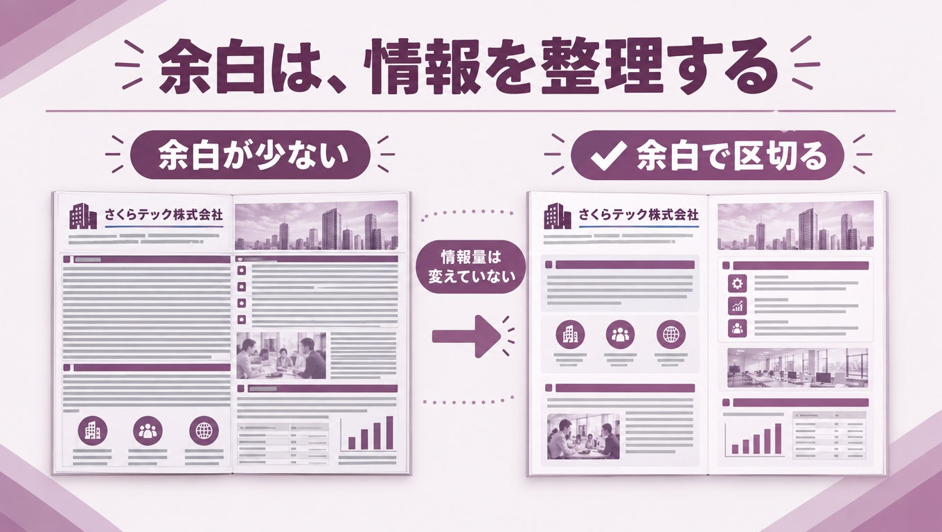 余白は情報を整理することのイメージ