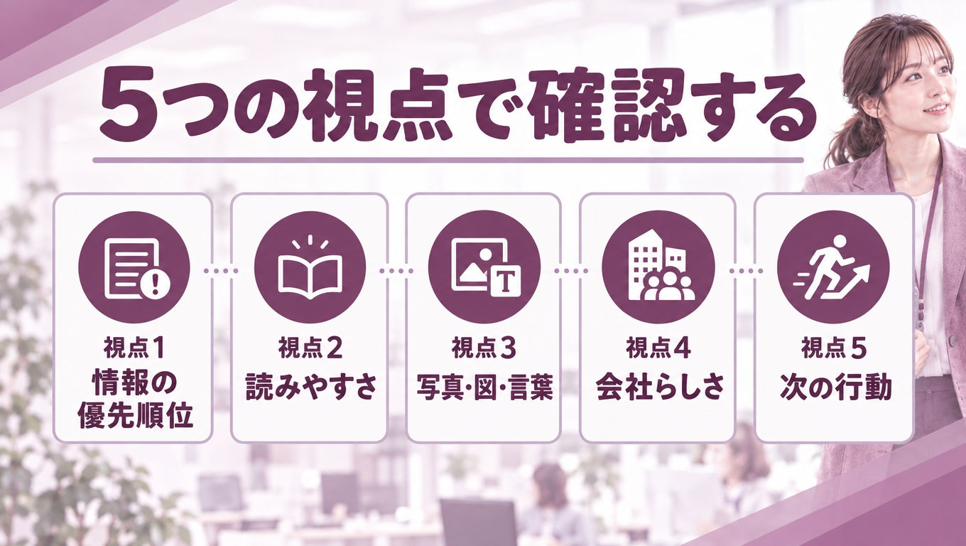 5つの視点の一覧表のイメージ図