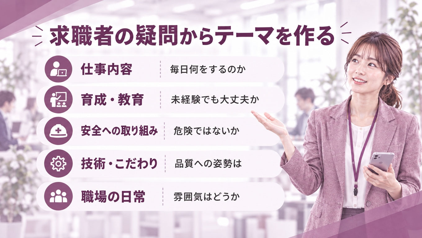 Section_illustration_for_a_Japanese_corporate_blog-1791347187584.jpg 投稿テーマリストや型のイメージ図